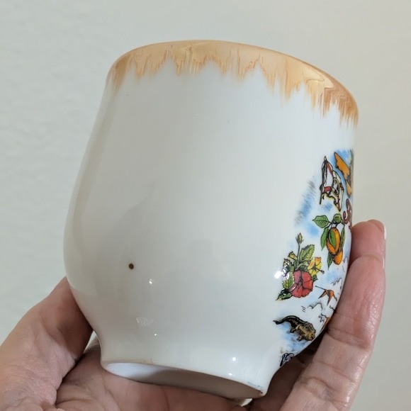 VTG Florida Souvenir Mug Ceramic Orange Gold Trim State Map Design Made in Japan - Picture 7 of 8